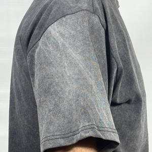 Vêtements pour hommes T-shirt oversize T-shirt blanc en coton épais délavé à l'acide T-shirt vintage graphique personnalisé T-shirt délavé à l'acide - Product Image 6