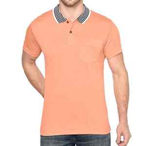 Polos pour hommes en marque privée, vente chaude, coton tricoté, couleur contrastée, prix de gros, respirant, léger, polo T-shirt pour hommes - Product Image 1