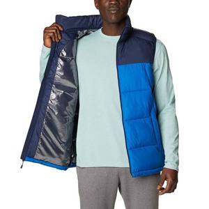 Nuevo Chaleco Acolchado de Invierno para Hombre, Diseño Personalizado OEM, Color en Contraste, Lona de Poliéster Impermeable, Cuello Alto, Cremallera Completa - Product Image 5