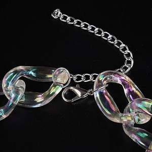 Cadena de eslabones de resina para collares y pulseras elegantes. Cadena de eslabones de resina brillante de primera calidad para accesorios de inspiración de lujo. - Product Image 5