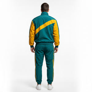 Ensemble de survêtement deux pièces pour homme, veste zippée sportive personnalisée, pantalon slim, respirant, imprimé, vêtements de sport décontractés, taille XL, vente en gros OEM - Product Image 2