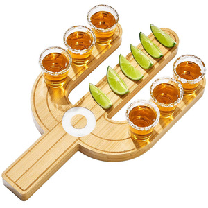 New Xu Hướng Hiện Đại Tequila & Bắn Kính Phục Vụ Khay Với Tre Chủ Bền Vững & Dễ Dàng Làm Sạch Đảng Bắn Hội Đồng Quản Trị - Product Image 1