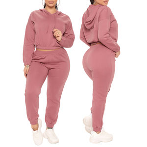 Blank <b>Oversized</b> Pullover Tracksuit Set Heavy Cotton Fleece Hoodie <b>Joggers</b> - Product Image 5