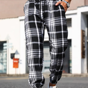 Pantalones informales de verano de pierna recta holgados de Color puro para hombre, pantalones de chándal de pierna ancha drapeados ligeros, pantalones largos cómodos - Product Image 1