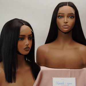 Peluca de cabello humano más vendida, peluca con cierre de encaje medio, cabello liso natural para mujeres, estilo suave, proveedor de cabello virgen, color ombre - Product Image 2