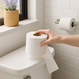 Papel higiénico a granel, 12 rollos – 1000 hojas por rollo, suave, de 1 capa, apto para fosas sépticas y caravanas, papel higiénico duradero para el hogar - Product Image 5