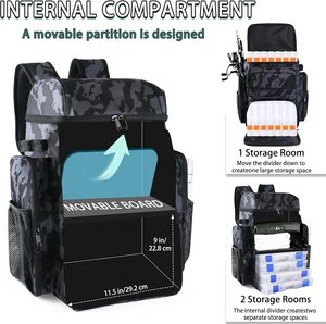 Mochila de Pesca de Espuma para Cañas de Pescar, 45L, con Soportes para Cañas, Plegable, Resistente, para Pesca, Camping y Senderismo - Product Image 5