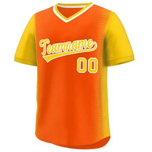 Maillot de softball à sublimation personnalisée avec col en V Maillot de baseball de qualité supérieure respirant avec broderie d'appliques personnalisée - Product Image 5