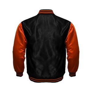 Chaqueta de béisbol de satén Letterman Varsity para hombre, ropa deportiva de invierno con adorno a rayas, decoración bordada, chaqueta Bomber de lona - Product Image 3