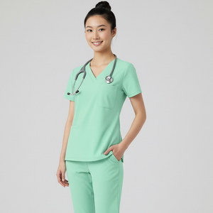 Look à la mode Jogger Gommage Pantalon Léger Durable Uniforme Médical Imprimé Logo Spandex Coton Hôpital Gommage Ensemble Fabricant - Product Image 1