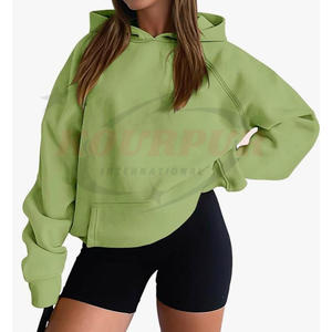Sweat-shirt à capuche en molleton pour femme, manches longues, hiver, poche, 100% coton, imperméable, nouveau design, qualité professionnelle - Product Image 1