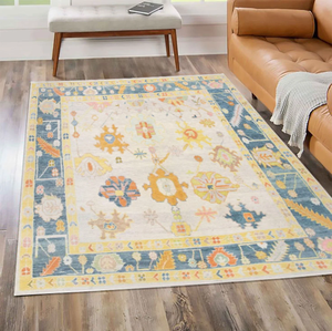 Hand Knotted Modern Floral Oushak Wool <b>Rugs</b> Custom 6x9 <b>Runner</b> Area <b>Rugs</b> in Sizes 8x10 9x12 10x14 for Home Hallway Living Room - Product Image 6