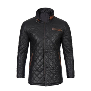 Chaqueta de Motociclista de Cuero Genuino de Talla Grande OEM para Hombre, Impermeable, Cortavientos, con Capucha, Ajustada, con Logotipo Frontal - Product Image 5