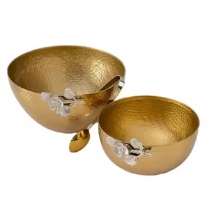 Cuenco de metal de calidad premium hecho a mano con textura artesanal para bodas, reuniones culturales y cenas festivas - Product Image 2