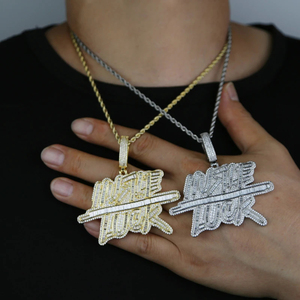 Colgante de Diamante Cultivado en Laboratorio con Corte Redondo, Plata de Ley 925, Estilo Hip Hop, Personalizado, Brillante, Joyería de Rapero - Product Image 5