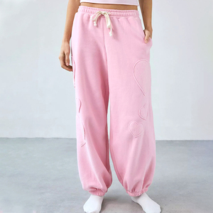 Wholesale Plain Cotton Custom Loose Casual Joggers <b>Women</b> <b>Cargo</b> <b>Pants</b> Gray Baggy Trousers Wide <b>Leg</b> Sweat <b>Pants</b> for <b>Women</b> - Product Image 4