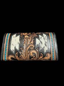 Portefeuille en cuir de vachette fabriqué à la main Lilly-Design durable et élégant - Product Image 2