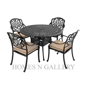 ม้านั่งโลหะอะลูมิเนียมเหล็กหล่อเคลือบด้วยผงดีไซน์โบราณม้านั่งพับได้สำหรับสวนกลางแจ้ง4-Seater - Product Image 1