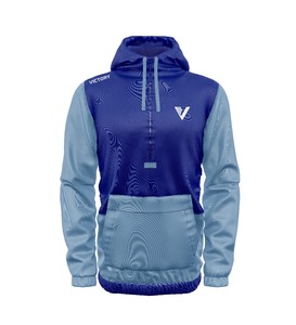 Chaqueta de Primavera de alta calidad para exteriores con parches para hombres, chaqueta cortavientos personalizada de nailon con media cremallera Anorak con capucha para hombres OEM - Product Image 4