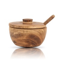 Haute qualité personnalisable couverture en bois bocaux de stockage de mariage verre Durable Condiments conteneur huile hôtels modernes utiliser-vente en gros