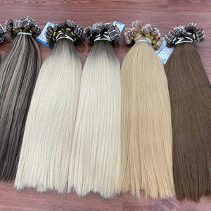 Salon vietnamien 100 bande de cheveux humains dans les extensions de cheveux pleine cuticule alignée Remy couleur bande cheveux - Product Image 2