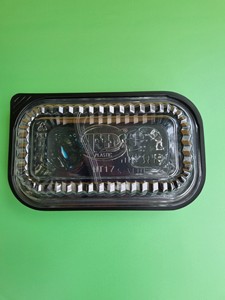 Black and <b>Clear</b> Plastic Food Containers with Lids Rectangle Shape Disposable Packaging for Meals Storage - Product Image 5