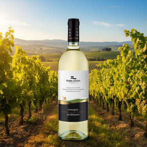 Italian White <b>Wine</b> TERRE CEVICO Trebbiano Di Romagna DOC 750ml Smooth Balanced 6 Bottles Per Box Direct From Italy - Product Image 3