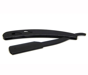 Navaja de Afeitar Profesional Personalizada de Alta Calidad para Hombre, Acero Inoxidable, Color Negro Sólido, Grado A+ - Product Image 2