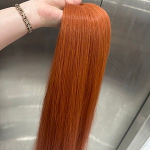 Extensiones de cabello humano liso natural naranja quemado Remy ruso eslavo súper doble de calidad europea de lujo - Product Image 6