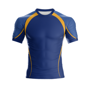 เสื้อรักบี้แบบระเหิดที่กำหนดเองสีเขียวสีเหลืองสีดำระบายอากาศและใส่สบายพร้อมโลโก้และขนาดดีไซน์แบบกำหนดเอง - Product Image 4