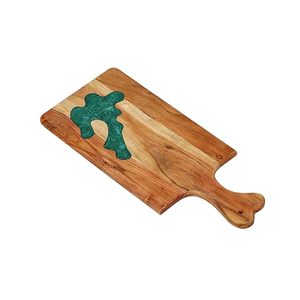 Tabla de cortar de madera de acacia natural con mango para cortar fácilmente Tabla de cortar de madera ecológica para uso diario en la cocina - Product Image 6
