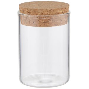 โหลแก้วทดลองแก้วก้นแบนใสเกรดทางการแพทย์โถแก้วบอโรซิลิเกต3.3พร้อมจุกไม้ก๊อก - Product Image 2