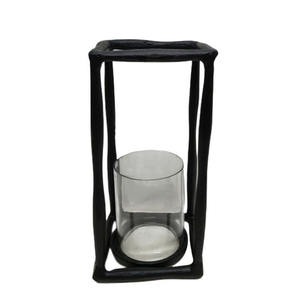 Bougeoir en aluminium argenté, support de bougie en métal, finition plaquée Nickel faite à la main, 1 pièce - Product Image 2