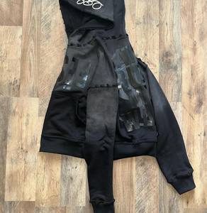 Custom Oversized Fit Grueso de algodón Sudaderas con capucha de impresión personalizada Hombres Vintage Washed 500gsm Heavyweight Sun Faded Hoodie - Product Image 4