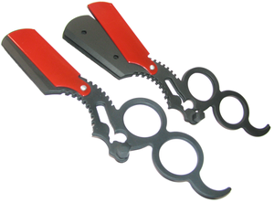 Professional Stainless Steel Safety <b>Blade</b> <b>Straight</b> <b>Razor</b> Double Ring Finger Design for Throat Cutting Shaving - Product Image 3