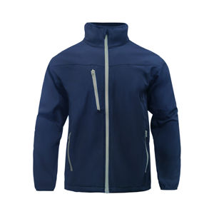 Veste à capuche d'hiver unisexe décontractée en crochet avec fermeture éclair personnalisée, coupe-vent, imperméable, en toile souple, doublée de coton - Product Image 1