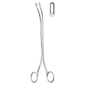 Forceps éponge Foerster 9.5 "mâchoires dentelées droites et incurvées Instruments chirurgicaux tenir les éponges et les écouvillons - Product Image 1