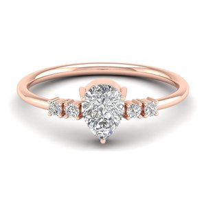 REYES-Anillos de compromiso de diamantes cultivados en laboratorio HPHT CVD de oro macizo de 14K para mujer, fabricación de joyería fina OEM y ODM - Product Image 1