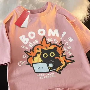 Premium High Quality Slim T-shirt OEM 3OOGSM Thick Fabric Customizable Multi Patchwork Boxy Fit Plus Size Women's Breathable - Product Image 6