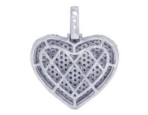 S925 argent avec rond Moissanite diamant clouté classique pendentif en forme de coeur pour hommes femmes fête cadeau de mariage - Product Image 3