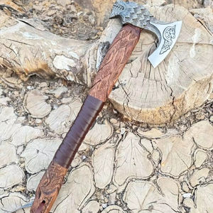 Lames de prestige en acier damas gravé, tête de hache en bois, service OEM/ODM de haute qualité, personnalisé, vente en gros - Product Image 2