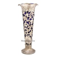 Centre de table de mariage en métal émaillé personnalisable, motif trompette florale, pour une ambiance vintage et un look magnifique très demandé