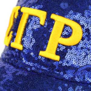 หมวกเลื่อม SGR-สีฟ้าสด | หมวก100% โพลีเอสเตอร์ซิกม่าแกมมาโรม่า | 3D ปักโลโก้ด้านหน้าและด้านหลัง | หมวกชมรมที่มีสไตล์ - Product Image 3