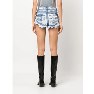 Shorts de Mezclilla de Algodón de Alta Calidad para Mujer, Talla Grande, Shorts de Moda para Mujer, Pantalones Cortos de Trabajo, Shorts de Mezclilla Holgados OEM - Product Image 3