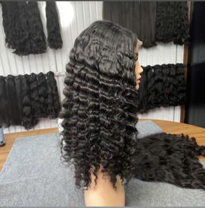 Precio de fábrica HD Lace 5x5 Natural birmano rizado encaje cierre peluca vietnamita Remy extensiones de cabello humano - Product Image 2