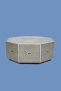 Taburete pulido blanco moderno, mesa de centro decorativa con incrustaciones de hueso Floral para cocina, apartamento, cantidad a granel, muebles de sala de estar - Product Image 3