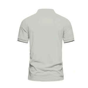 Golf pour hommes à la mode pour T-Shirt 100% coton décontracté solide de haute qualité respirant grande taille à manches courtes - Product Image 4