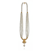 Collier élégant classique géométrique en perles naturelles faites à la main, chaîne en corde perlée, Moti Mala, bijoux de mode unisexe au design élégant