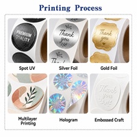 Étiquettes adhésives personnalisées en relief, logos sur papier spécial pour fleuristes et bougies ; étiquettes de scellage en creux avec dorure à chaud