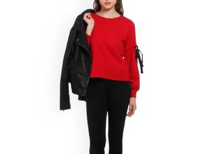 สเวตเชิ้ตผ้าฝ้ายโพลีเอสเตอร์ของผู้หญิงเสื้อสเวตเชิ้ตพิมพ์ลายพรีเมียมออกแบบโลโก้ได้ตามต้องการ - Product Image 5